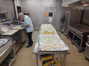 Snack food ready to go in the oven.